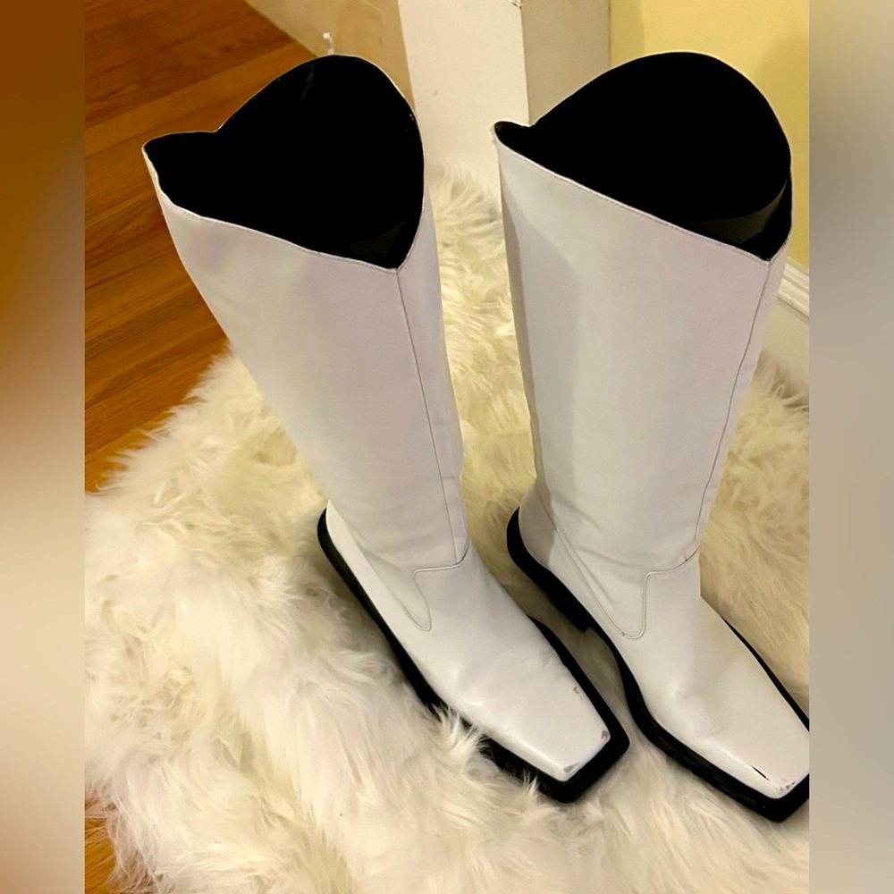 Zara boots- amazing and insanely high. Size 9.5 or 40 patent leather .